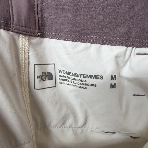 The North Face Trailwear OKT Trail Shorts Women Size M Cream Stretch Activewear - Picture 4 of 11